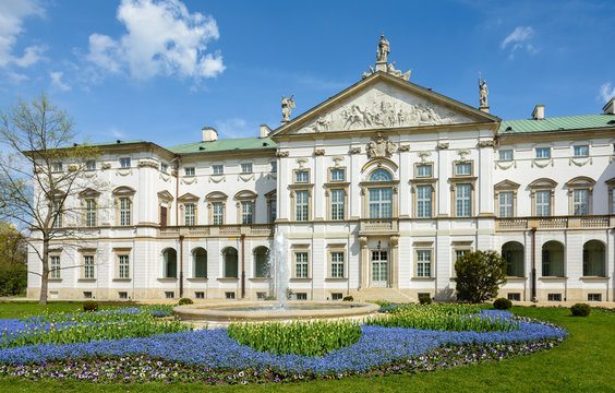 Krasinsky Palace in Warsaw on Krasinsky Square, surrounded by the Krasinsky Garden.