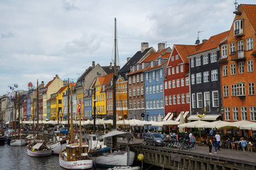Nyhavn is a waterfront and canal in Copenhagen, Denmark, Europe, Scandinavia.