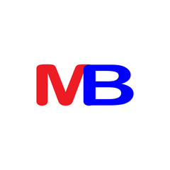 letter vector logo design MB