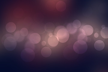 Abstract gradient dark purple pink background texture with blurred bokeh circles and lights. Space for design. Beautiful backdrop.