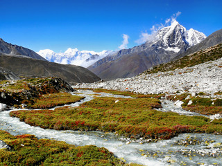 Scenic mountain landscape Himalayas 