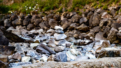 stones in water