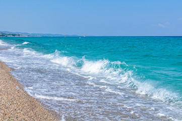 Pefkochori Beach. One of the most beautiful beaches in Peninsula Halkidiki, Greece.