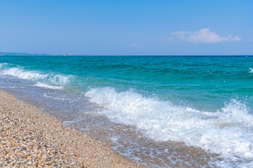 Pefkochori Beach. One of the most beautiful beaches in Peninsula Halkidiki, Greece.
