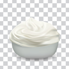 realistic 3d milk cream illustration vector design