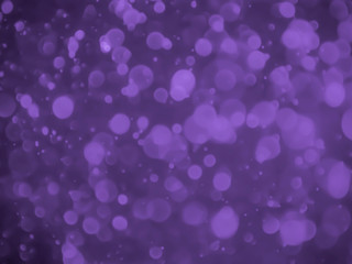 Abstract Purple bokeh lights with soft light background.