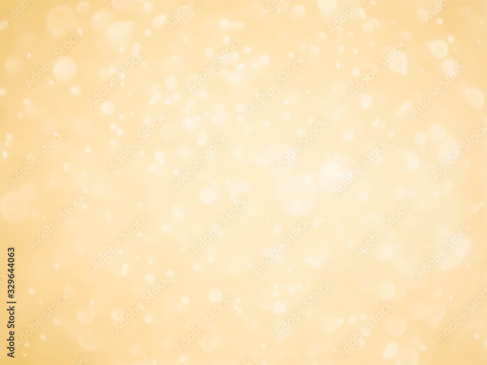 Wall mural golden background with soft bokeh lights.