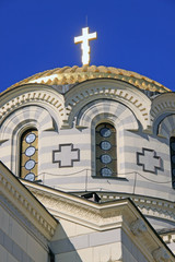 Fototapeta na wymiar St. Vladimir's Cathedral in the Ancient Chersonese In Sevastopol