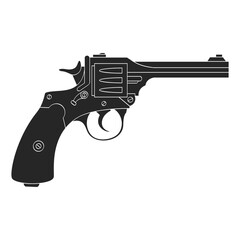 Vector monochrome icon with Revolver