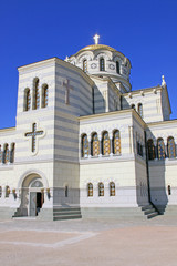 Fototapeta na wymiar St. Vladimir's Cathedral in the Ancient Chersonese In Sevastopol