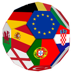 Football euro 2020 ball country flag	