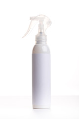 Plastic bottle of household cleaning product isolated on a white background. cosmetic product. House cleaning