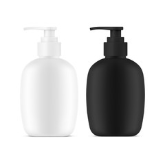 Realitic liquid soap dispenser bottles template and mockup