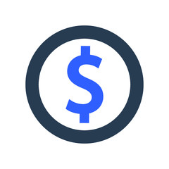 Dollar coin icon