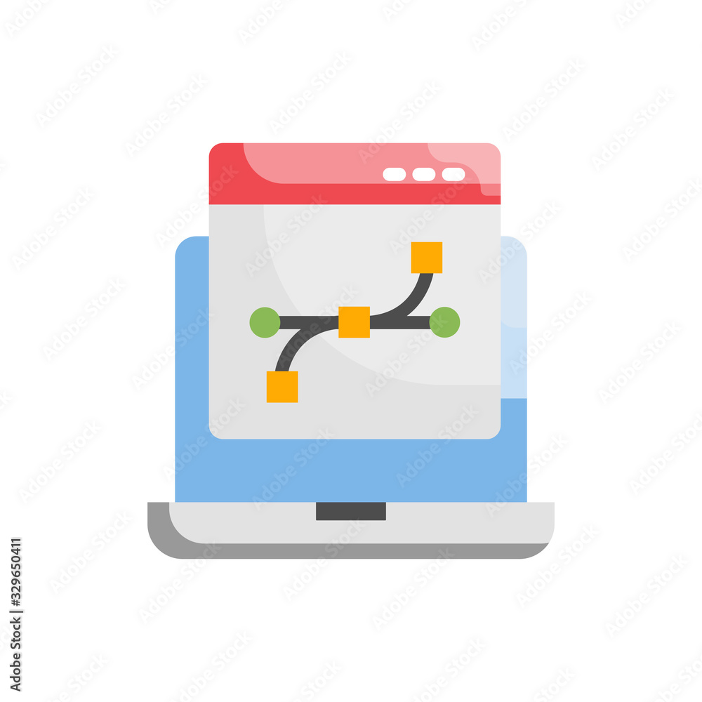 Poster web design vector illustration flat design and development style icon