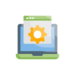 Web Setting  Vector illustration Flat Design and Development style icon 