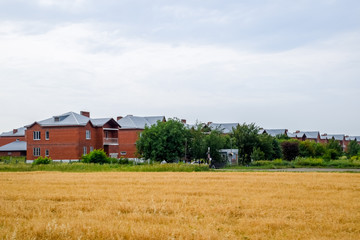 cottage village of two-storey houses. Low-rise development.