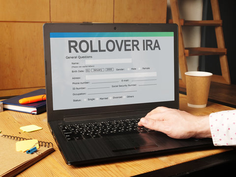 Conceptual Hand Written Text Showing Rollover Ira