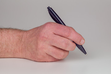 Hand mit Stift