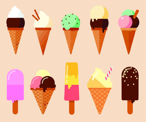 ice cream on a pink background