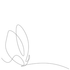 Butterfly line drawing vector illustration