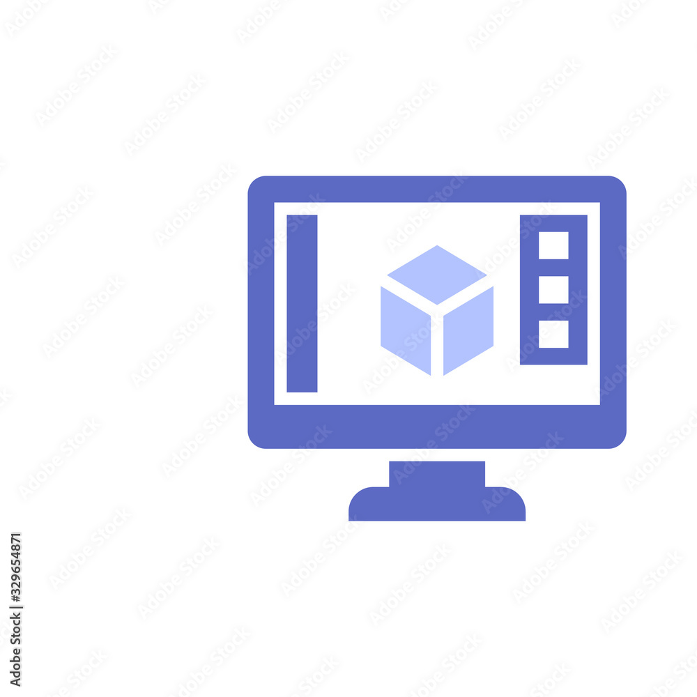 Poster graghics software icon vector illustration glyph design and development style icon