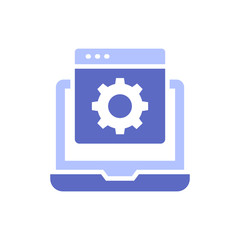 Web Setting  icon Vector illustration Glyph Design and Development style icon 