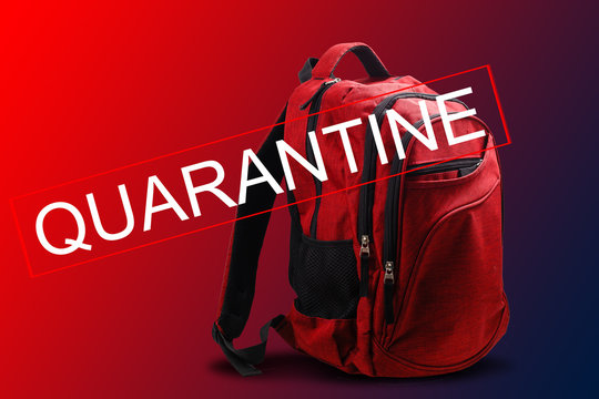 Quarantine. school coronavirus. Viruses. Epidemics. school backpack