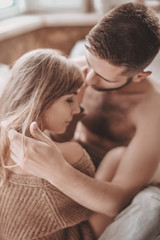 Stock photo - Portrait of happy loving couple at home