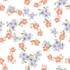 Seamless floral pattern. Flowers texture. Simplicity flower surface pattern design