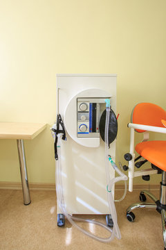 Machine With Laughing Gas In The Dental Clinic