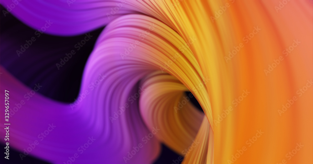 Poster abstract colorful orange and purple pastel swirl art background. curved and wavy pattern with candy 