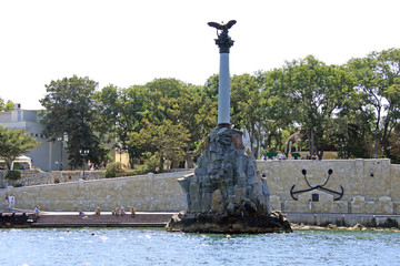 The monument to the sunken ships in Sevastopol
