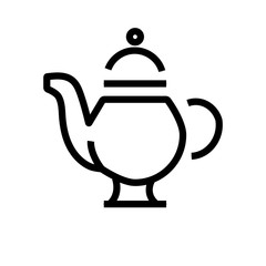 tea pot line style icon