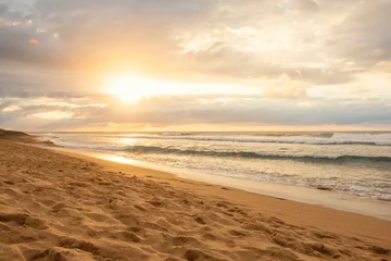 Deurstickers Strand zonsondergang zonsondergang op het strand