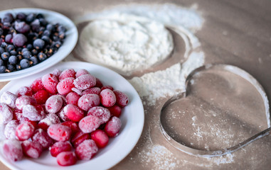 Wheat flour and frozen dogwood