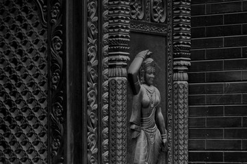 Fototapeta premium Amazing example of the woodworking craft at Kathmandu temple