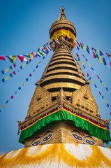 The Stupa Bodnath and the eyes of Buddha