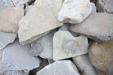 pile of large stones for construction purpose
