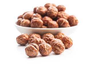 Hazelnuts with sugar icing.