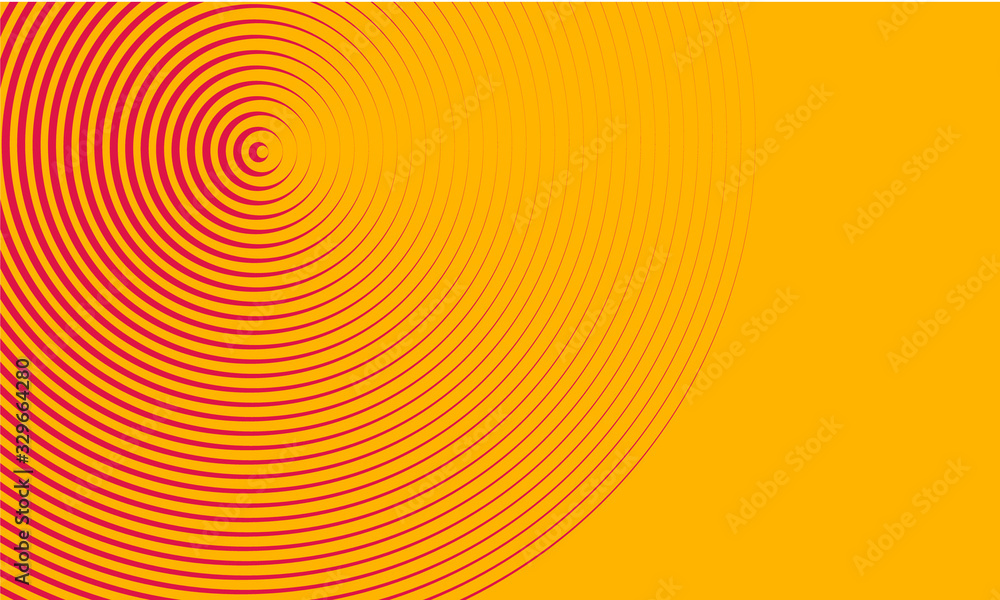 Poster red and orange color background with circles