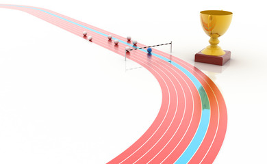 Challenge and competition concepts, original 3d rendering