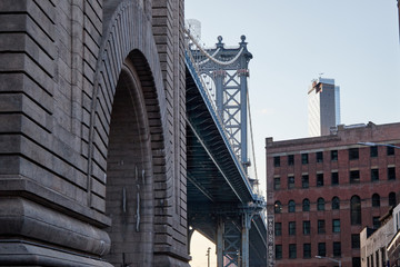 Manhattan bridge from low angle