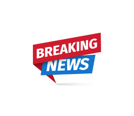 Breaking news Isolated vector icon. Sign of main news on white background 