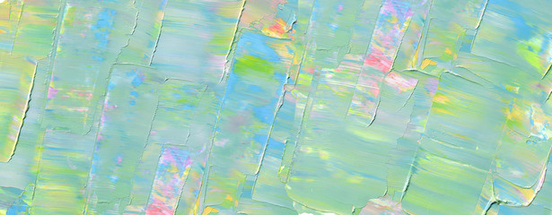 Abstract spring background of positive light color as wallpaper, pattern, art print, textured fonts, shapes etc.  Natural texture of oil paint. High quality details. 