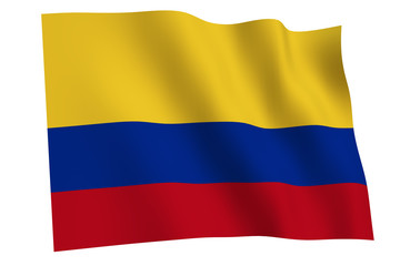 Fototapeta premium Colombia Flag waving