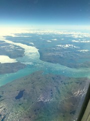 Areal view over Greenland