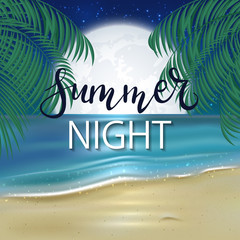 Fototapeta na wymiar Summer Night on the Beach