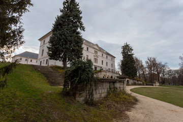 Fototapeta na wymiar The Batthyany castle in the town of Bicske, Hungary
