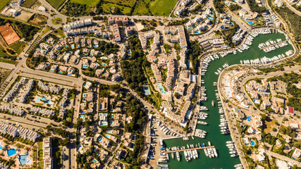 the Cala d'or Mallorca Spain top view